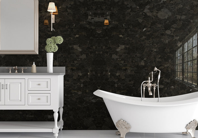 Brown Lapiz Polished Granite Slab Random room scene