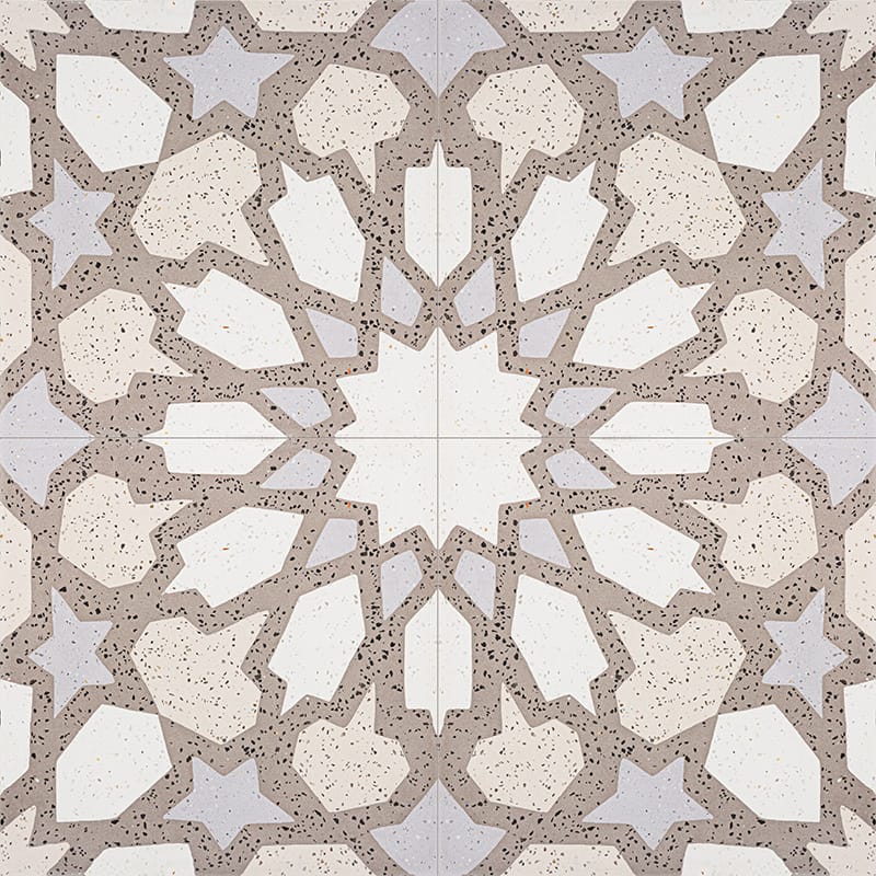 Brown, Light Brown, Beige, Gray Polished Arietta Cement Tiles 8x8 Cement Polished 8x8 Tiles