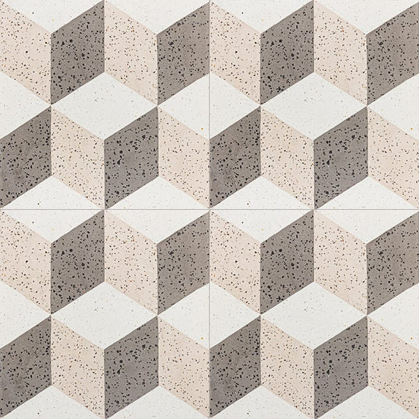 Brown, Light Brown, Beige Polished Grave Cement Tiles 8x8