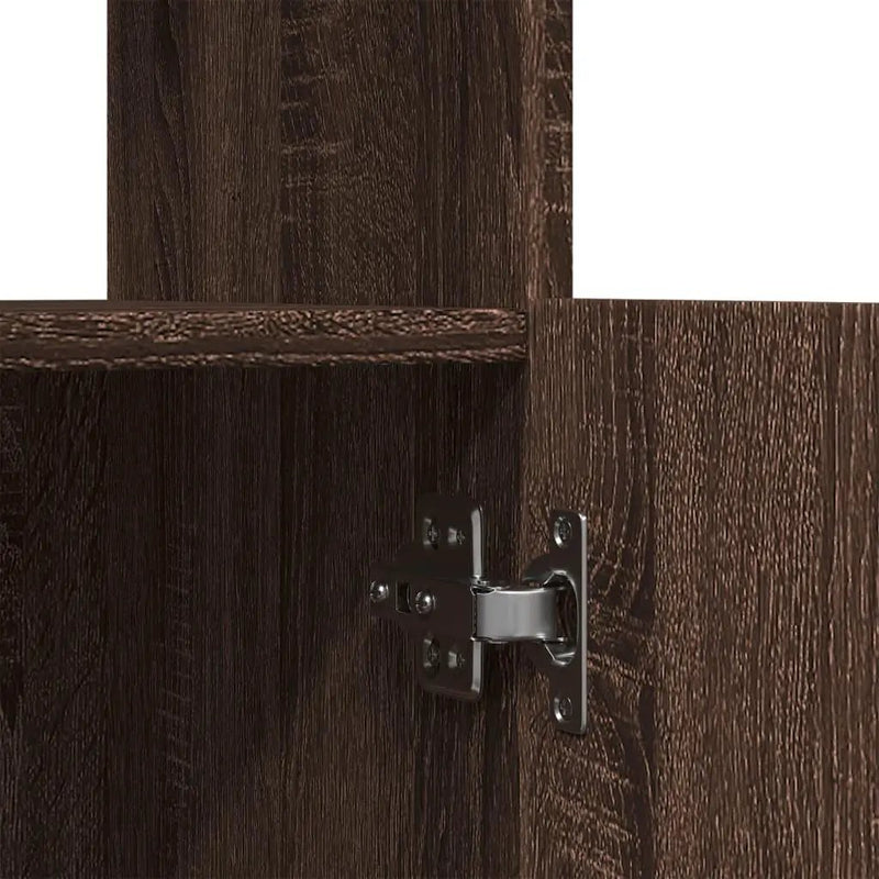 Brown Oak Highboard Cabinet with Modern Design by House Of Avana
