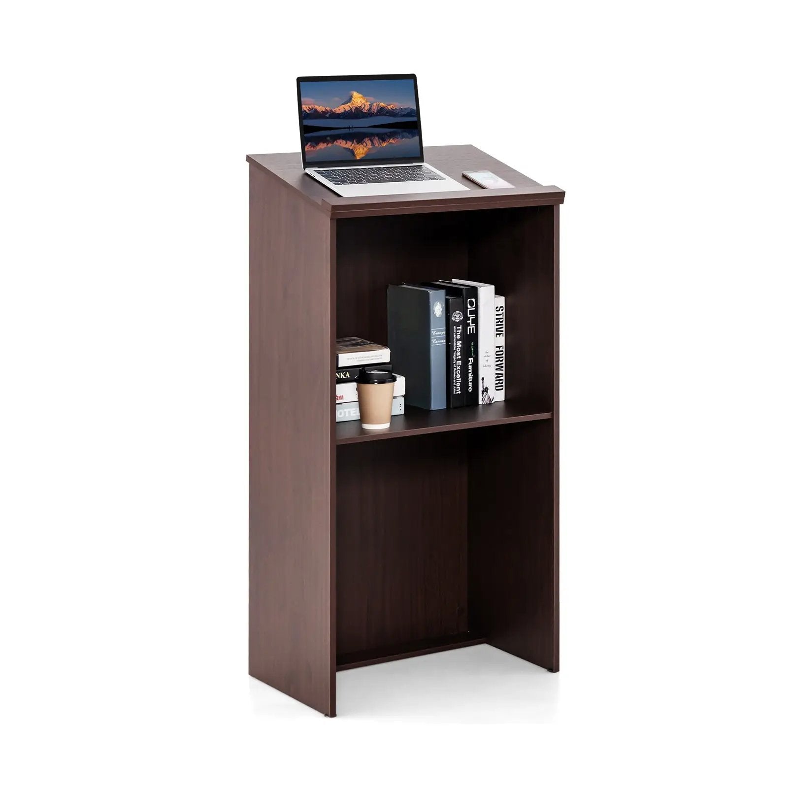 Wooden Floor Standing Podium Speaking Lectern by DirectDeals