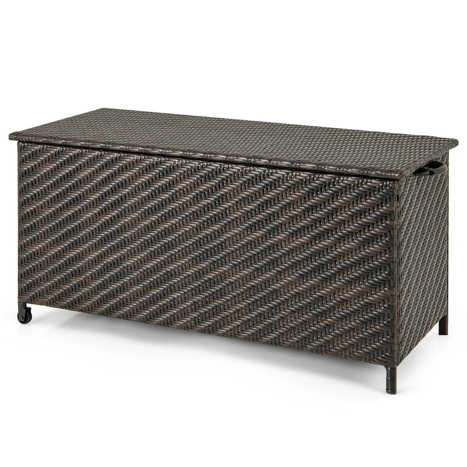 85 Gallon Outdoor Storage Box with Removable Liner and Universal Wheels by DirectDeals