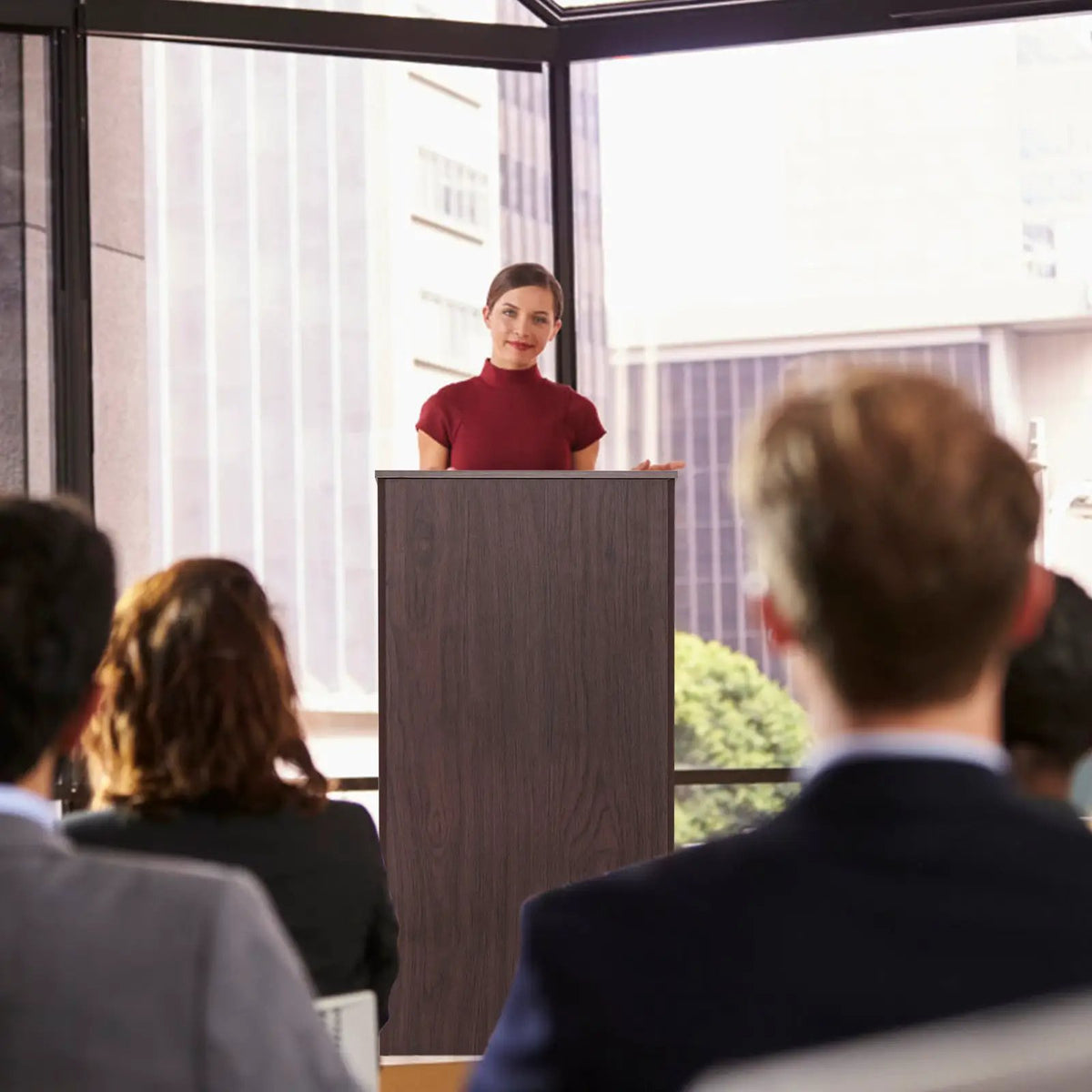 Wooden Floor Standing Podium Speaking Lectern, photo 8 of 9