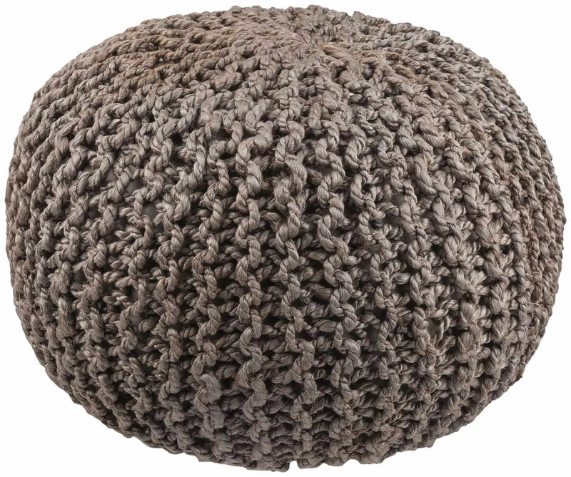 Hauenstein Knitted Jute Pouf by Boutique Rugs