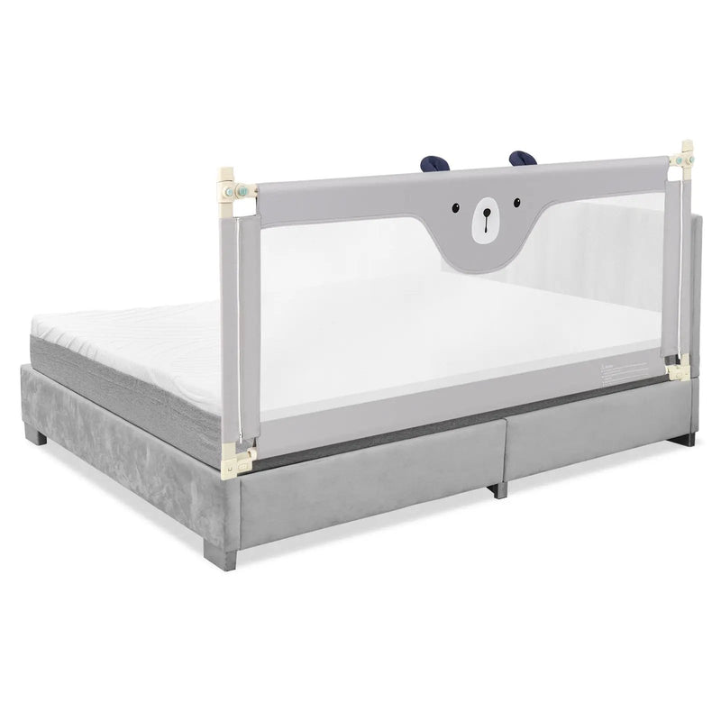 Vertical Lifting Baby Bedrail Guard with Lock-Gray by DirectDeals