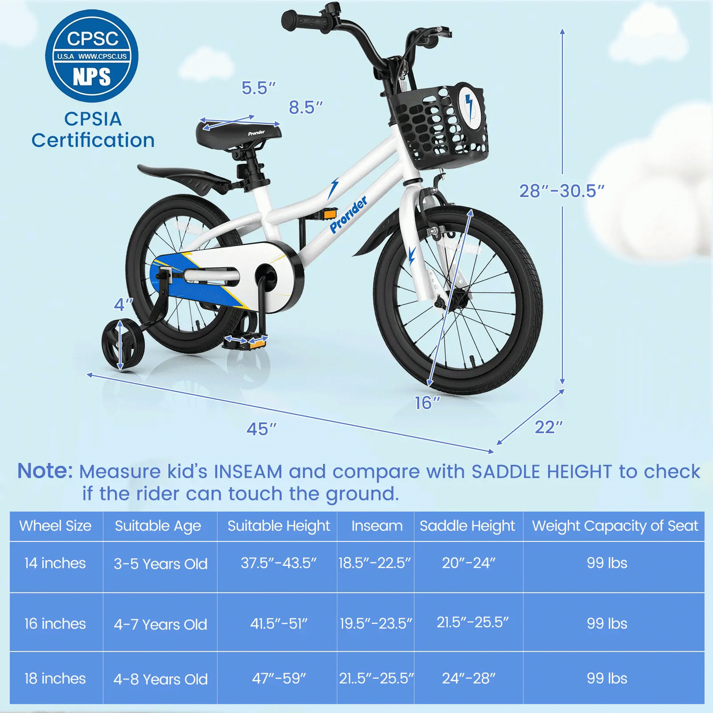 16 Inch Kids Bike with Removable Training Wheels, photo 3 of 12