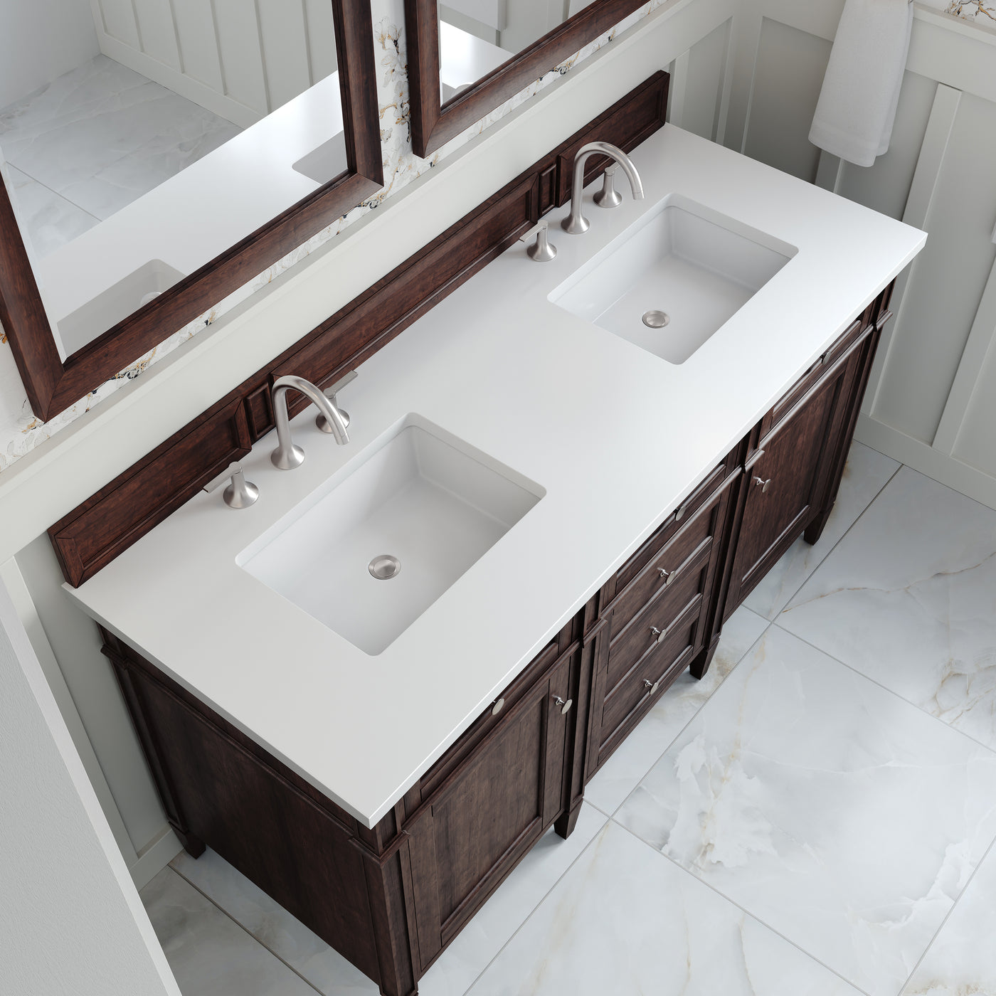 James Martin Brittany 60" Double Bathroom Vanity, Burnished Mahogany, view 30