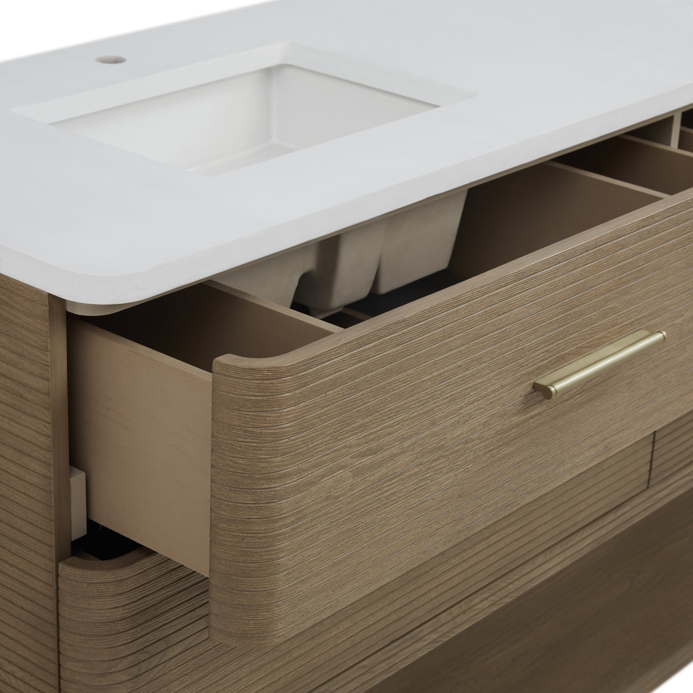 James Martin Lucian 72" Double Bathroom Vanity, Pebble Oak, view 30