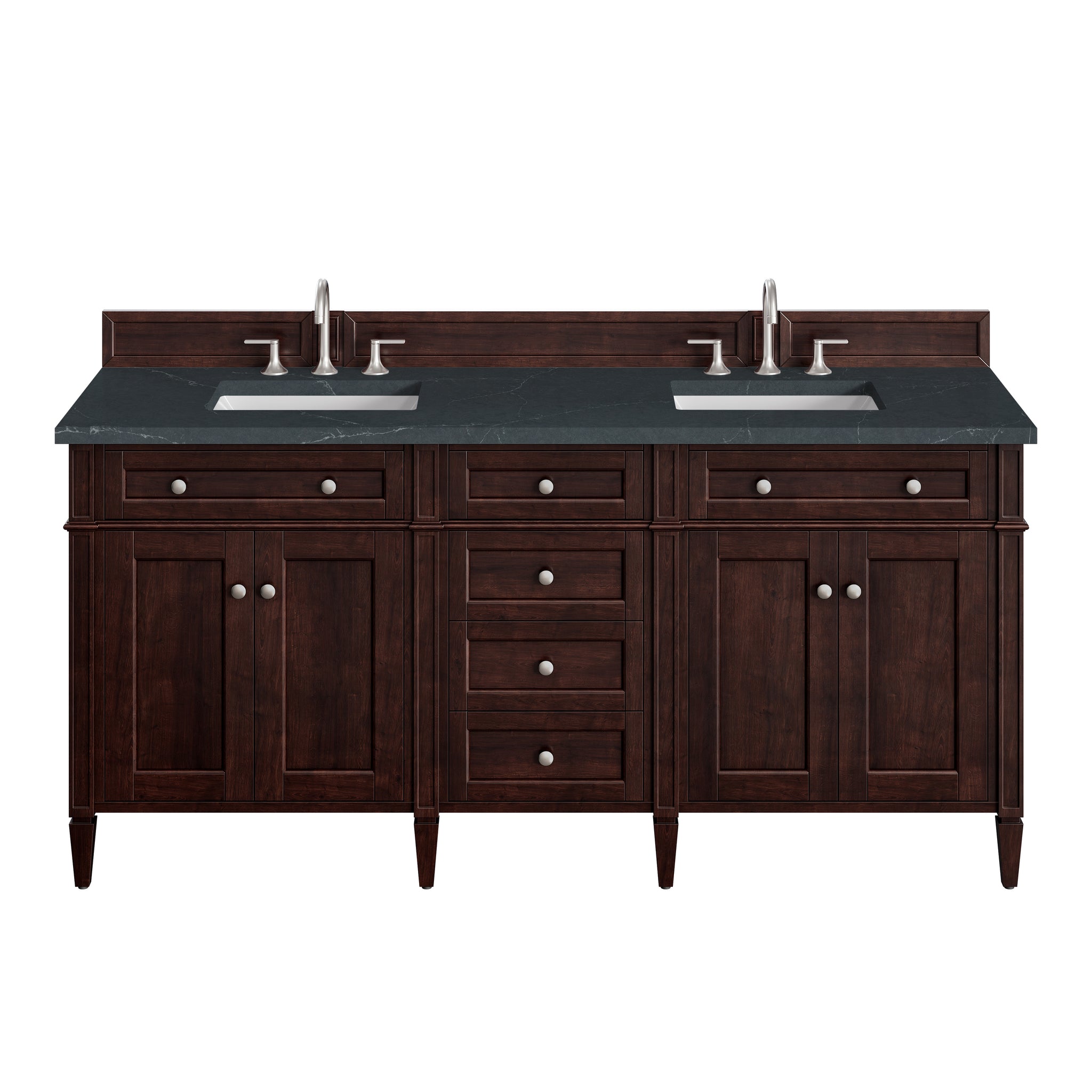 James Martin Brittany 72" Double Bathroom Vanity, Burnished Mahogany, view 35