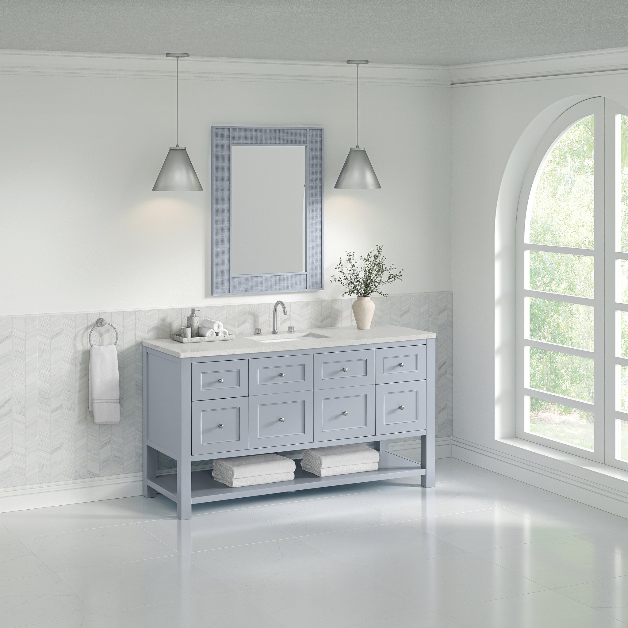 James Martin Breckenridge 60" Single Bathroom Vanity, Serenity Blue, view 27