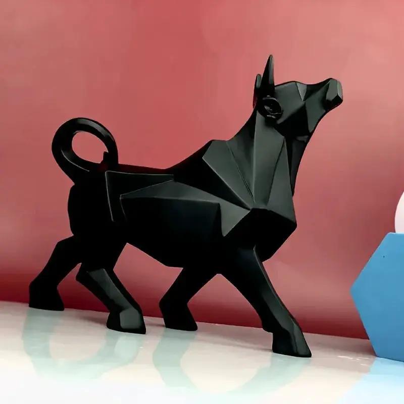 Bull Sculpture - Abstract Gold by House Of Avana