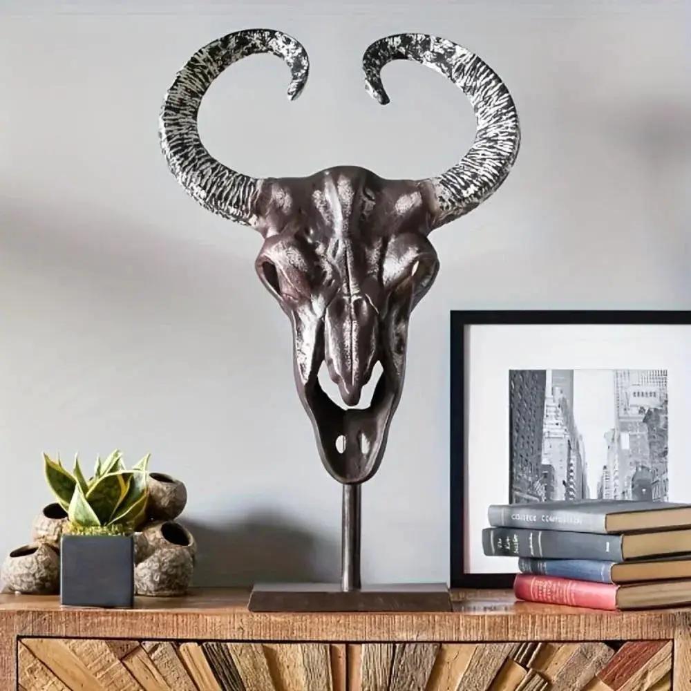 Bull Skull - Handcrafted Wooden Large by House Of Avana
