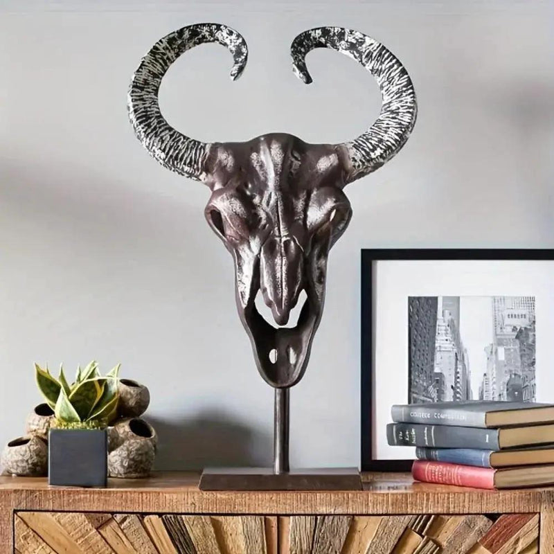Bull Skull - Handcrafted Wooden Large by House Of Avana