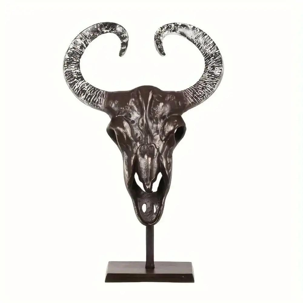 Bull Skull - Handcrafted Wooden Large by House Of Avana