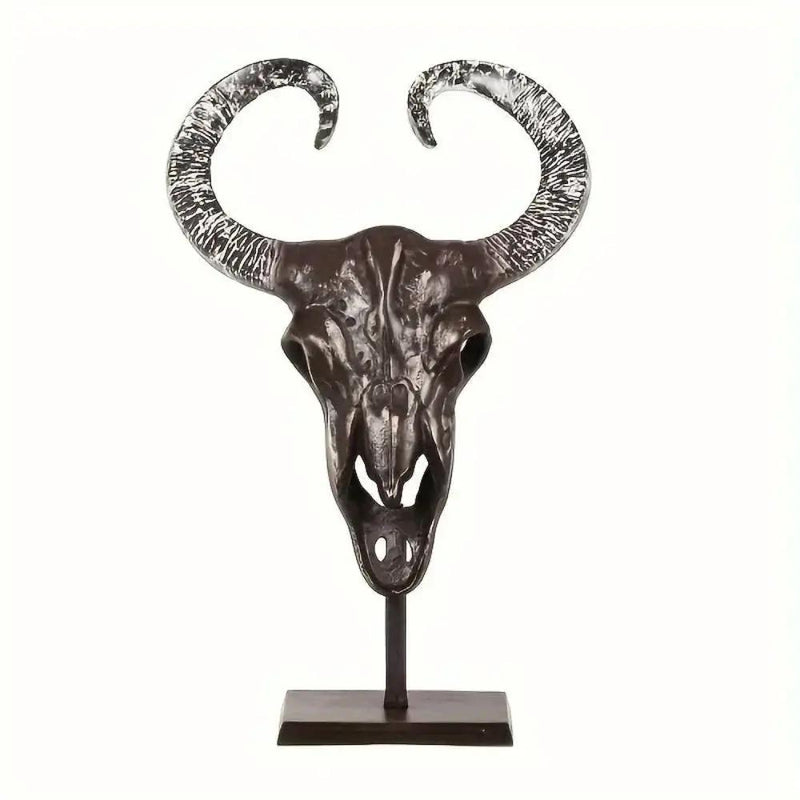 Bull Skull - Handcrafted Wooden Large by House Of Avana