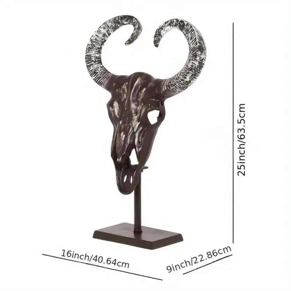 Bull Skull - Handcrafted Wooden Large by House Of Avana