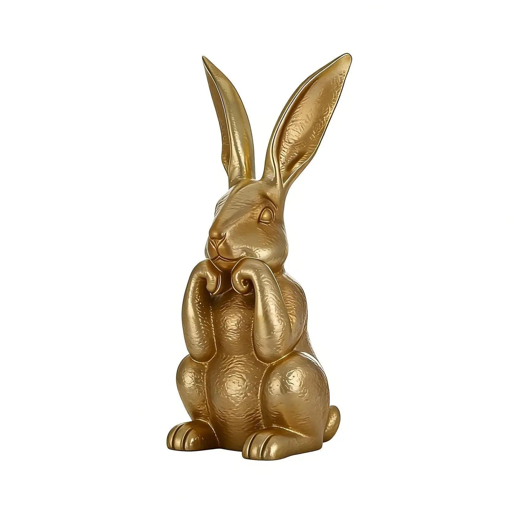 Bunny Statue - Modern Golden 11.81inch by House Of Avana