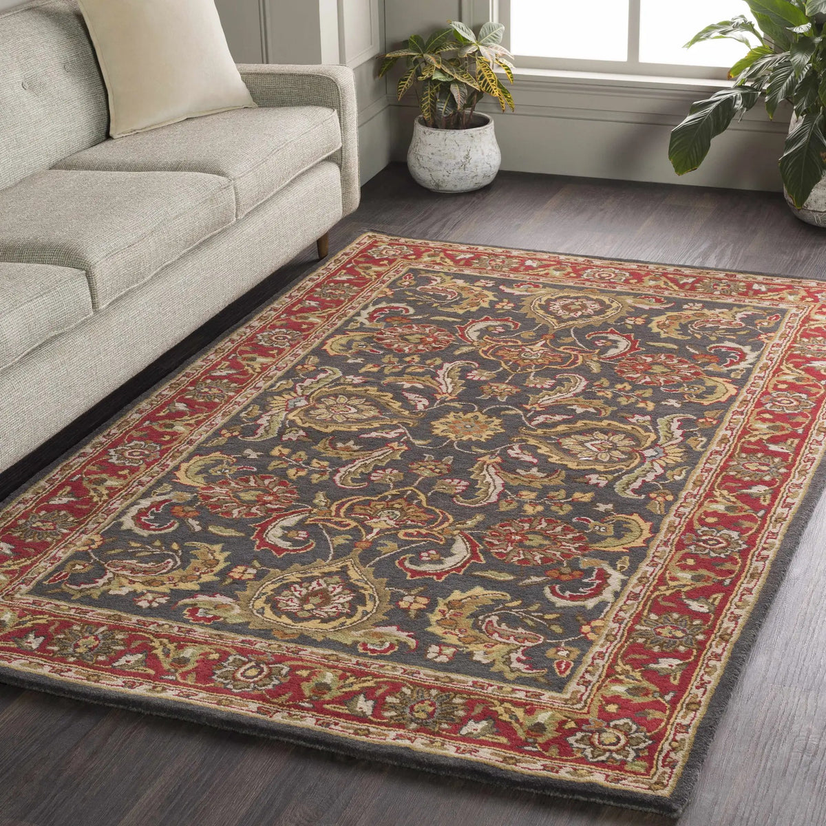 Bunola Area Rug, installed in a room