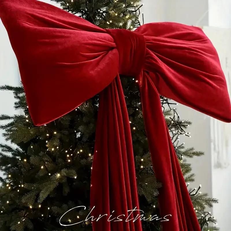 Burgundy Satin Large Bow Ribbon Durable for Decorations by House Of Avana