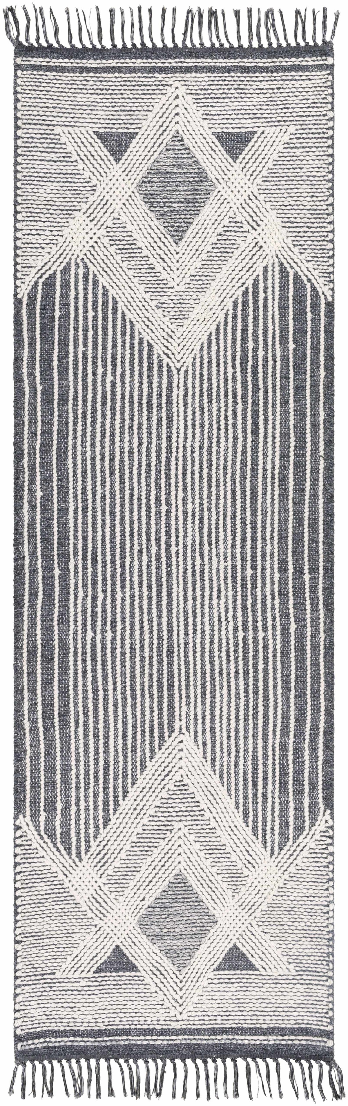 Aldbourne Gray Tassel Flatweave Wool Rug - Clearance, photo 4 of 8