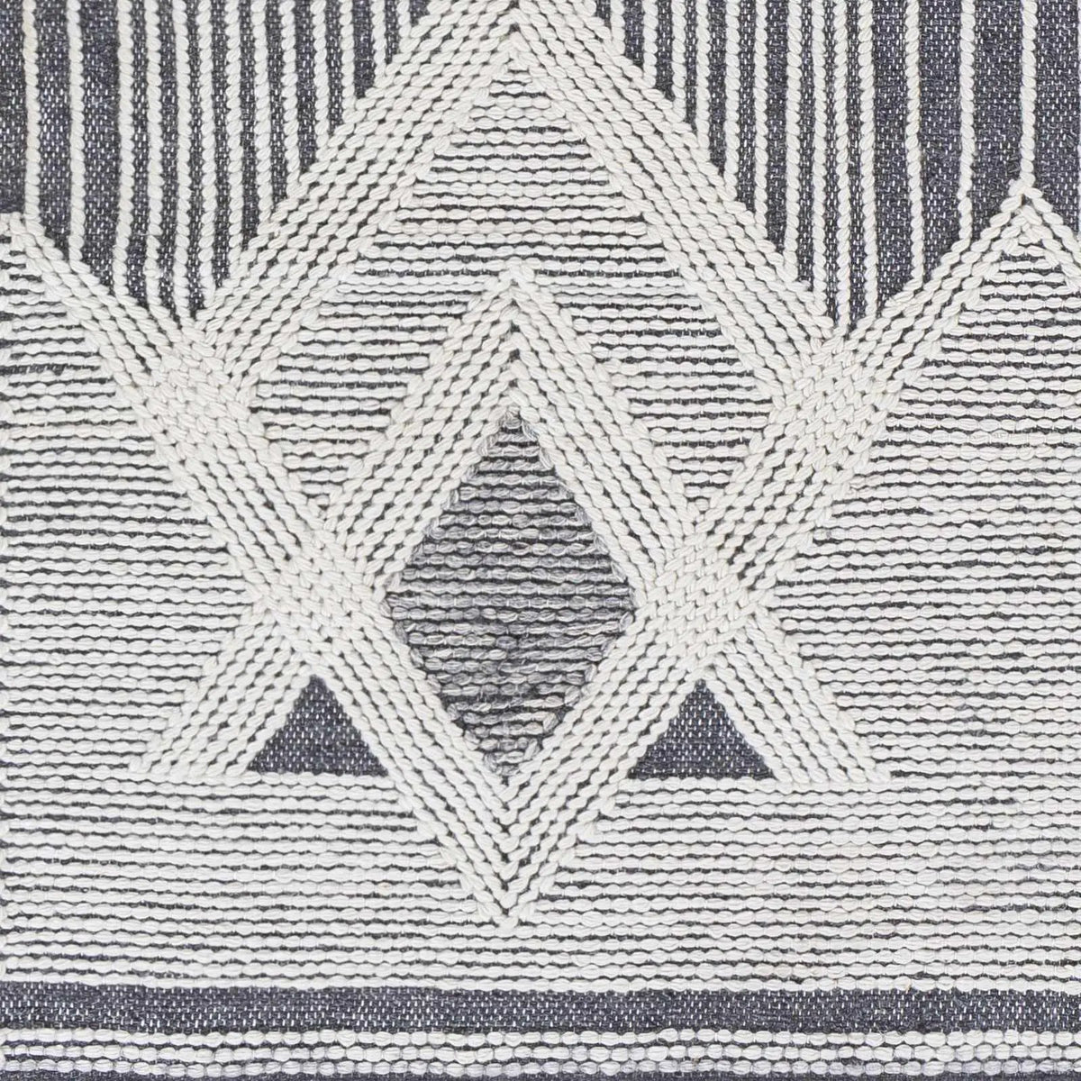 Aldbourne Gray Tassel Flatweave Wool Rug - Clearance, sample swatch