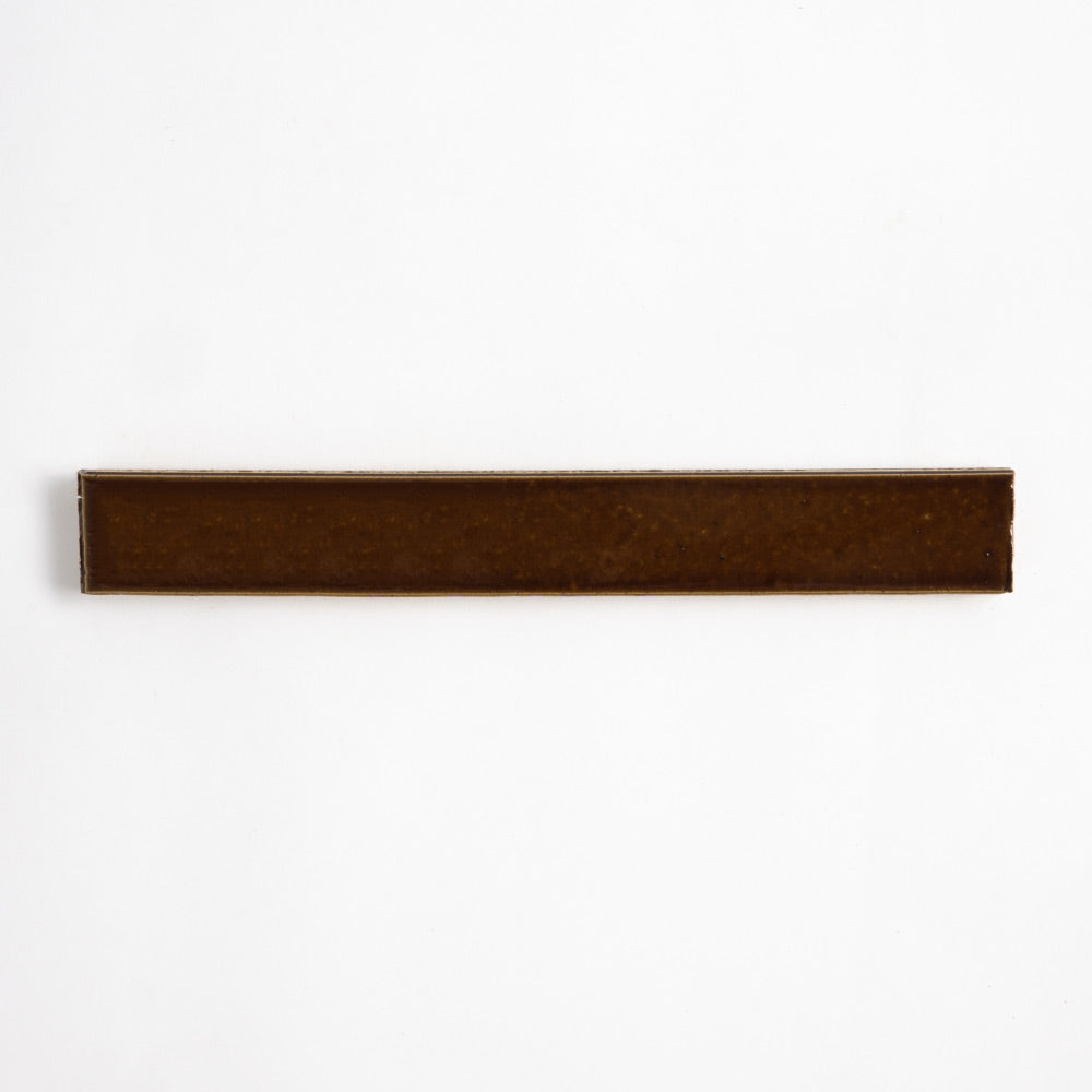 Burnt Caramel Glossy Ceramic Tiles 1 1/2x11 3/8 Ceramic Glossy 2x12 Tiles
