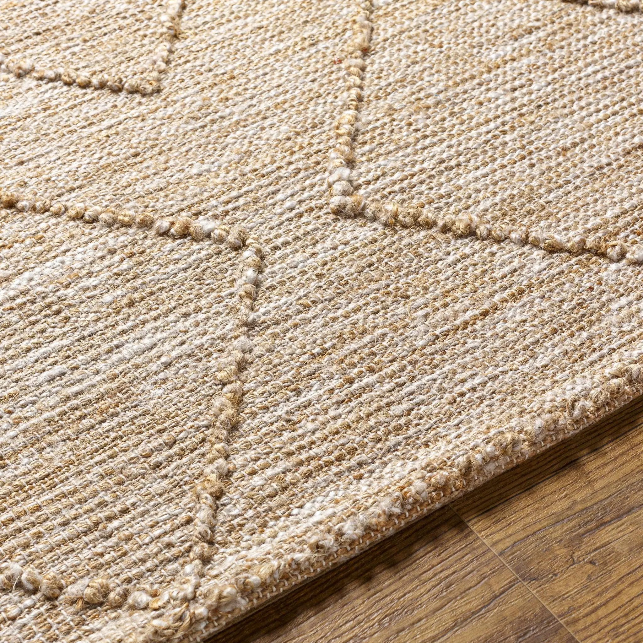Buse Hand Woven Beige Area Rug - Clearance by Boutique Rugs