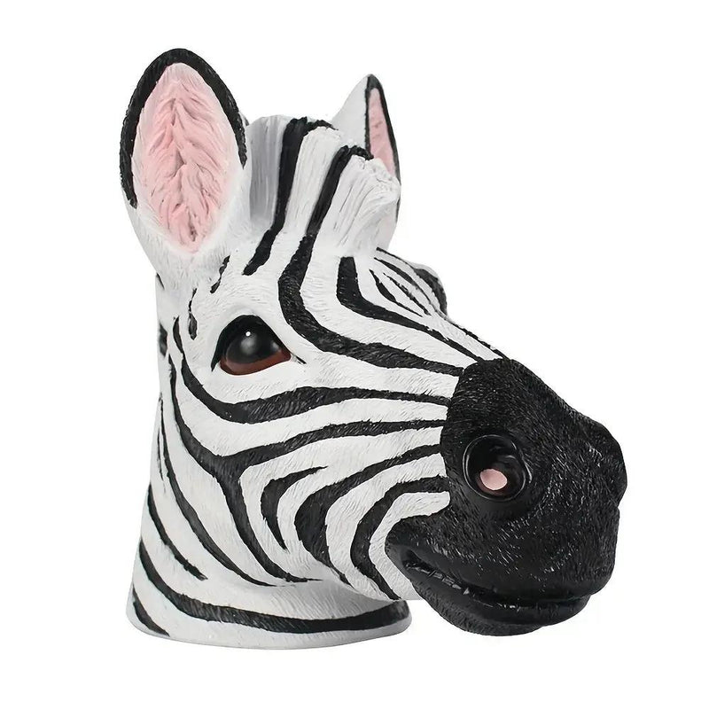 Decorative Zebra Bust Sculpture Animal Head Figurine by House Of Avana