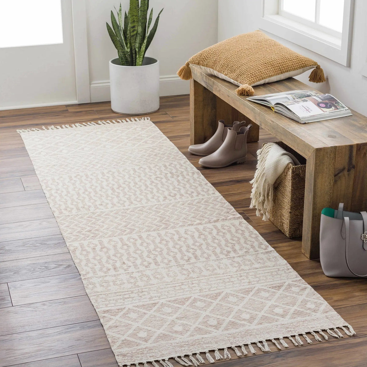 Valyermo Rose Hand Woven Area Rug - Clearance, installed in a room 2