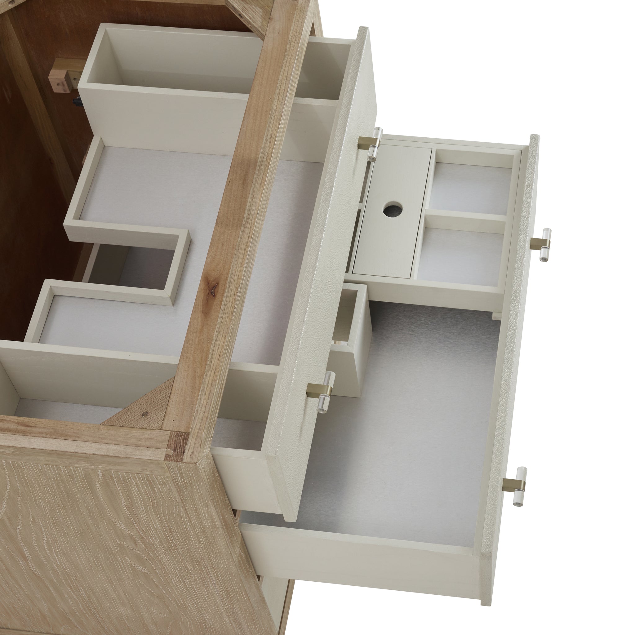 James Martin Celeste 36" Single Bathroom Vanity, Sunwashed Oak with Embossed Shagreen Drawer Fronts, view 15