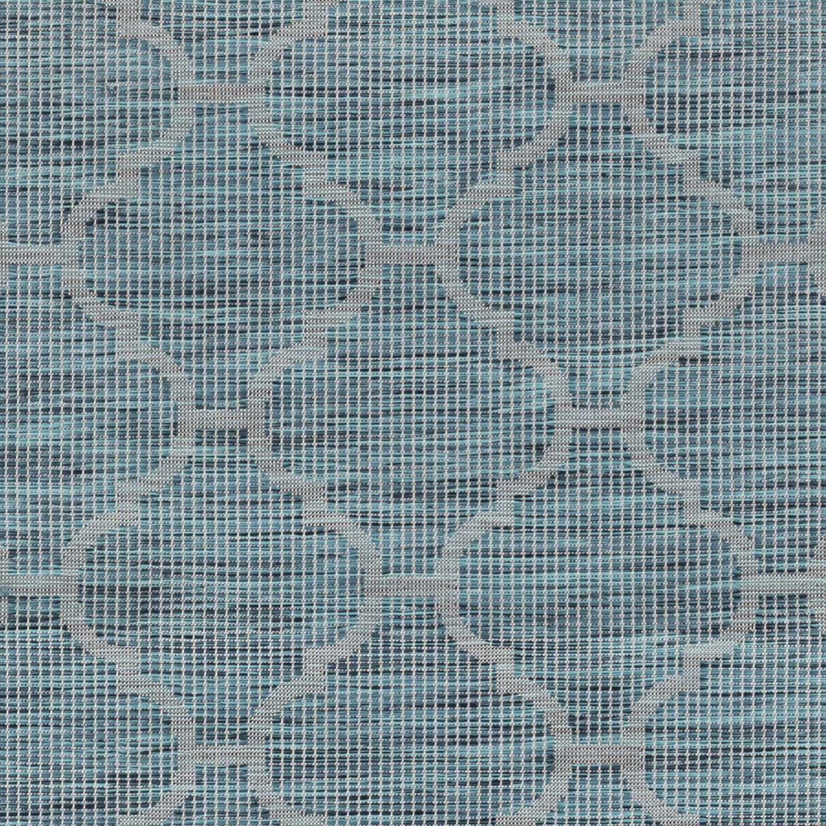 Unique Outdoor Trellis Area Rug, Teal - Clearance, sample swatch