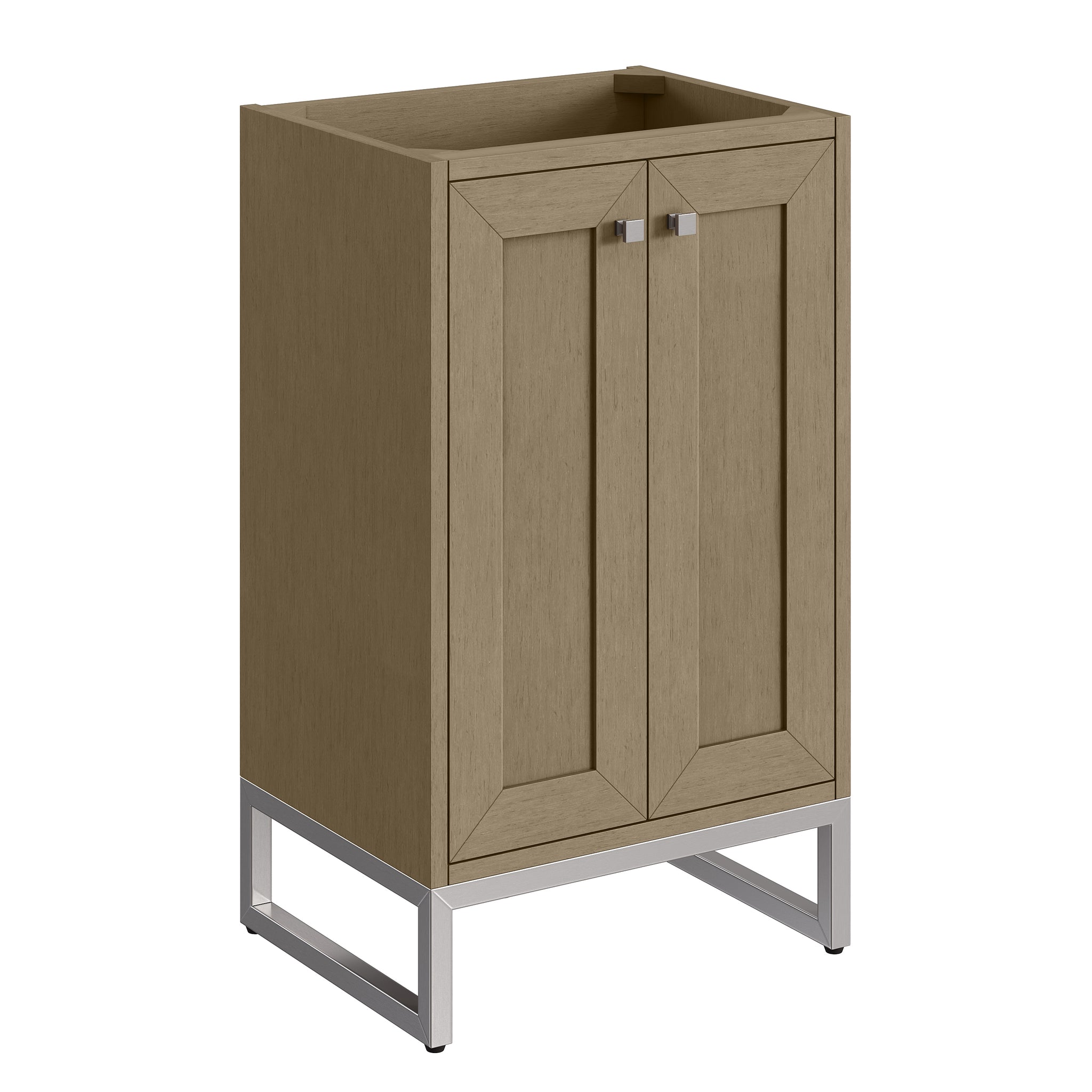 James Martin Chianti 20" Single Bathroom Vanity, Walnut Whisper with Select Your Top (Brushed Nickel) countertop