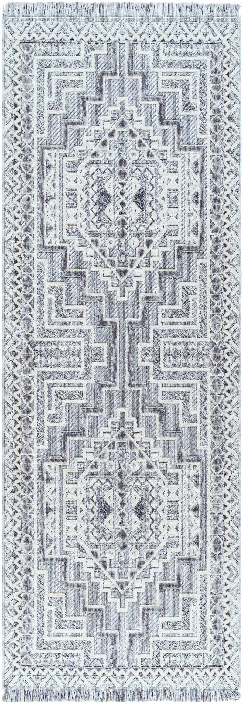 Alya Charcoal Textured Area Rug by Hauteloom