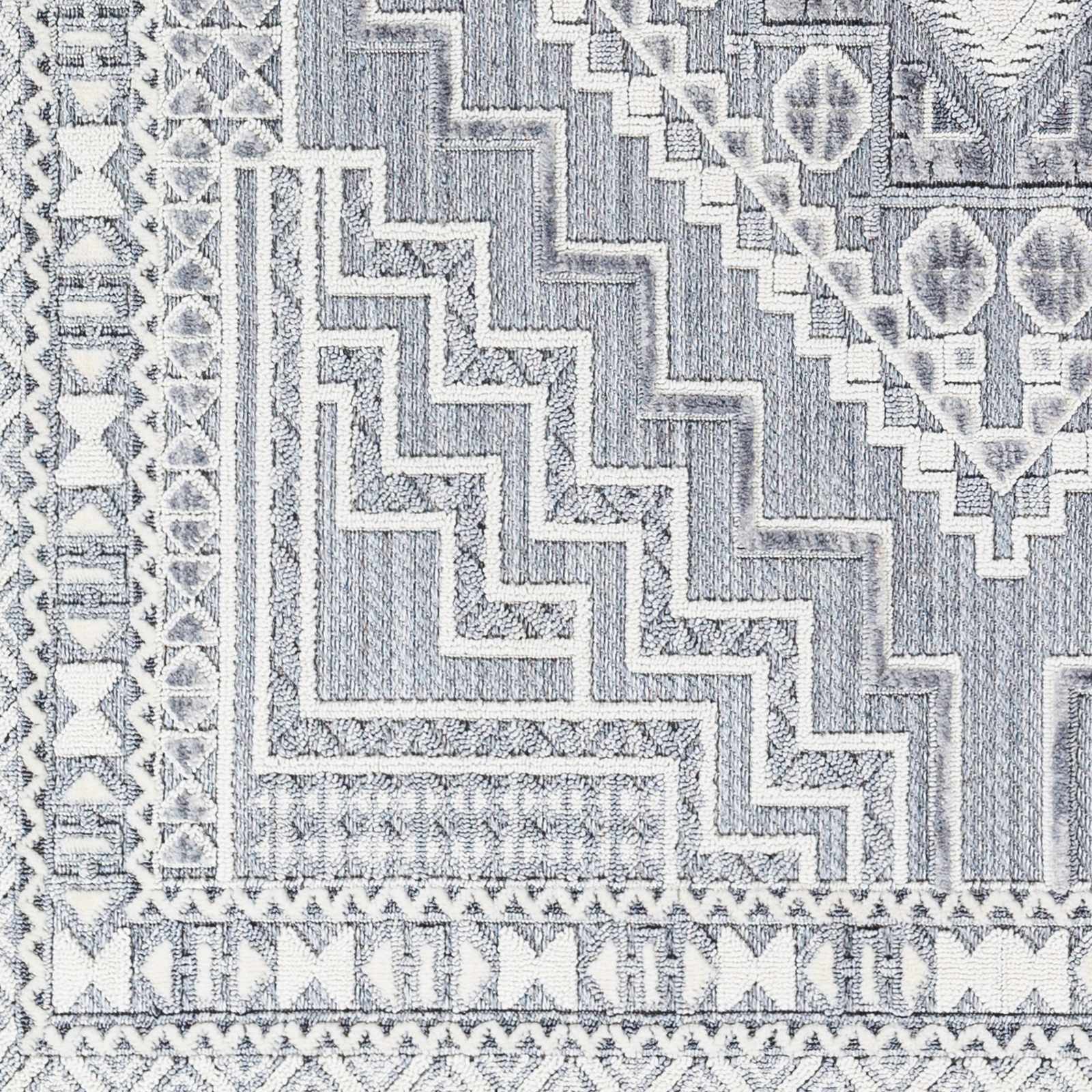 Alya Charcoal Textured Area Rug by Hauteloom