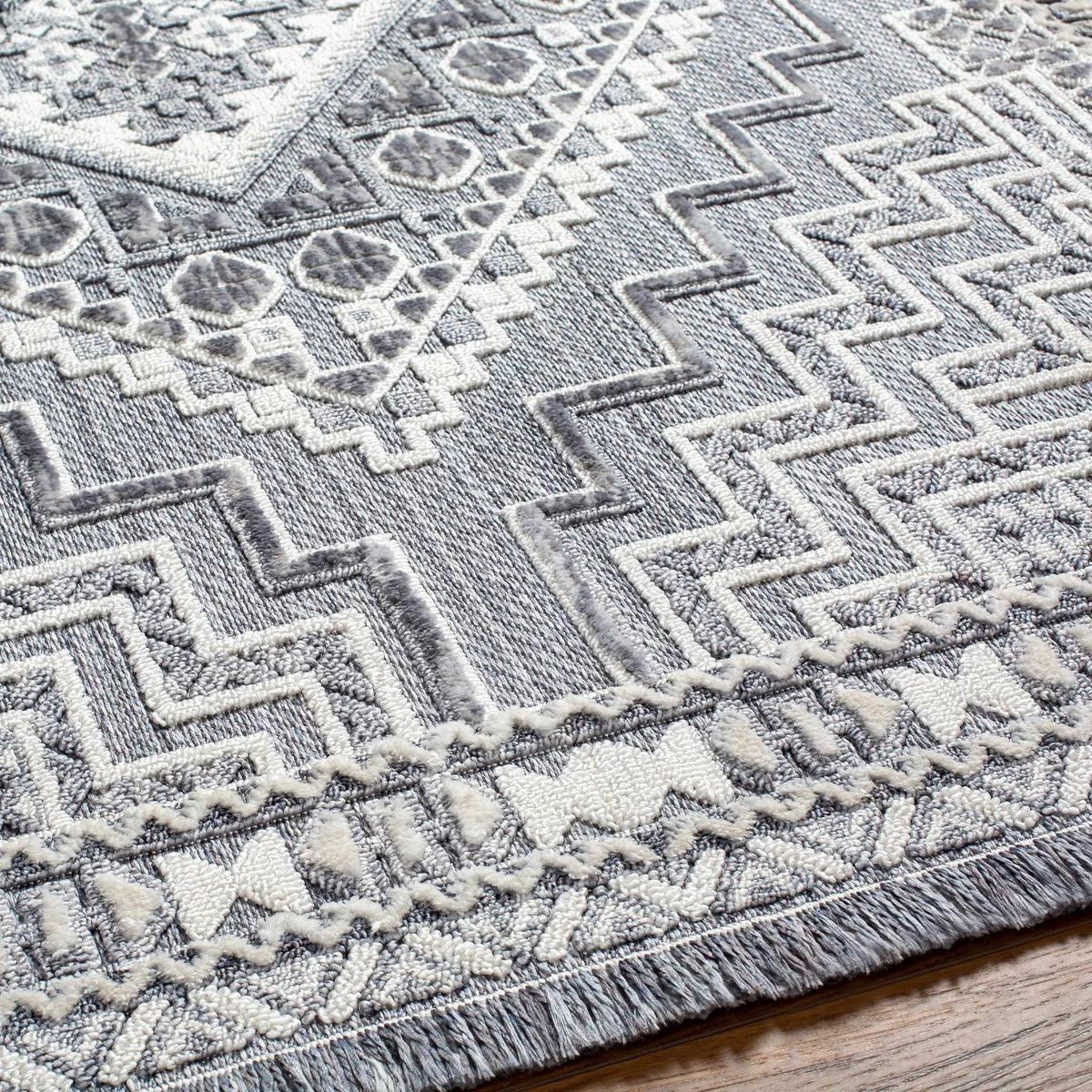 Alya Charcoal Textured Area Rug, photo 14 of 16