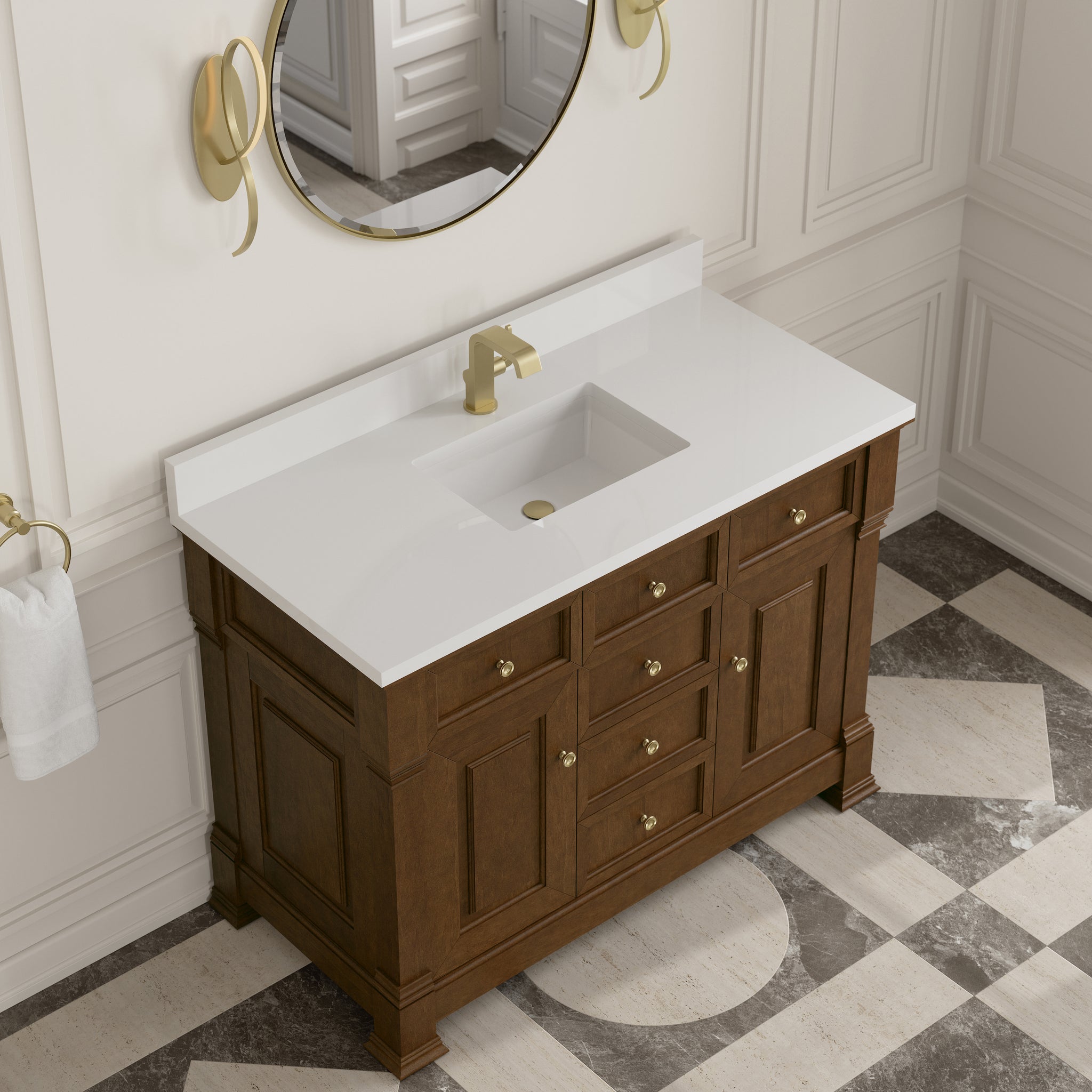 James Martin Brookfield 48" Single Bathroom Vanity, Honey Oak, view 39