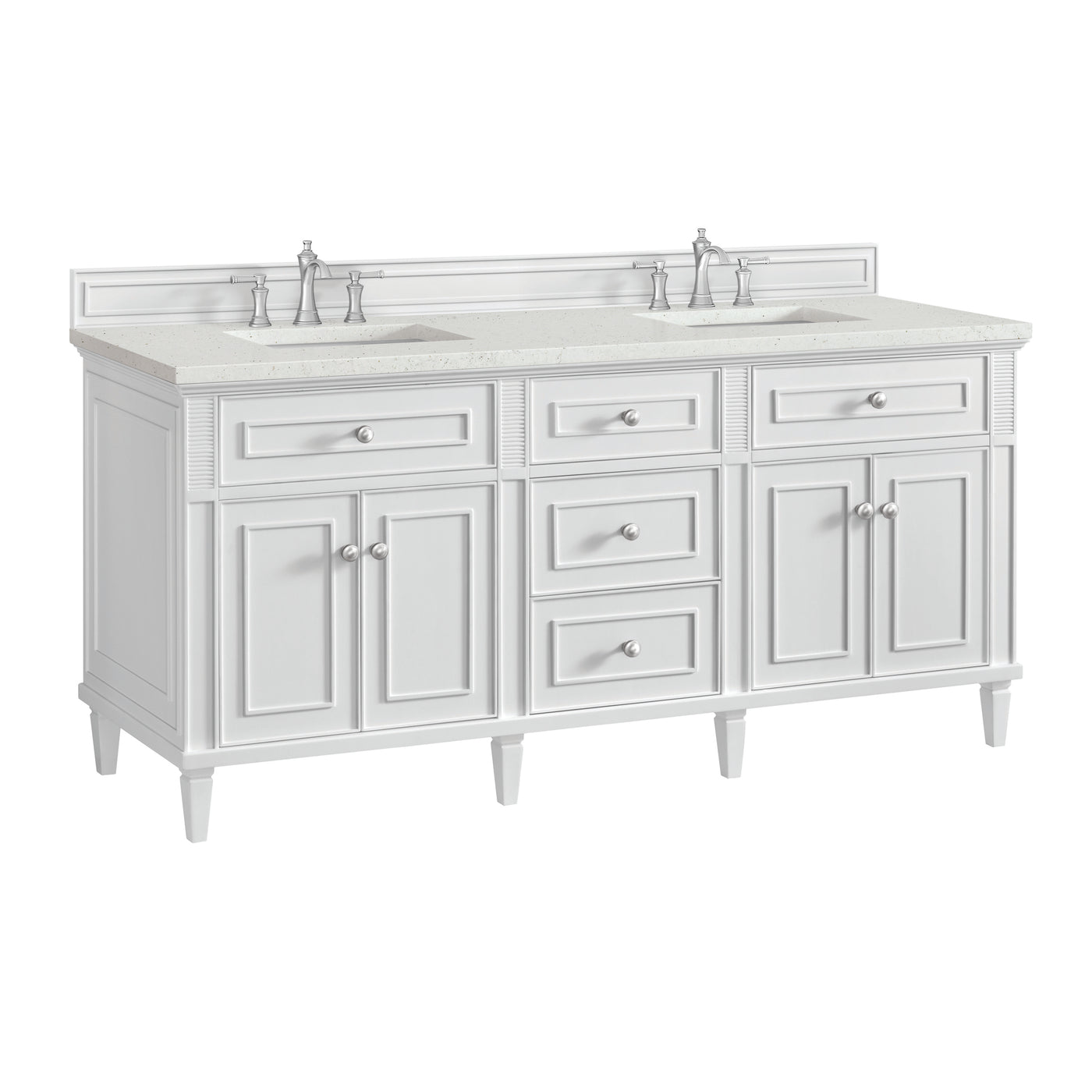 James Martin Lorelai 72" Double Bathroom Vanity, Bright White, view 35
