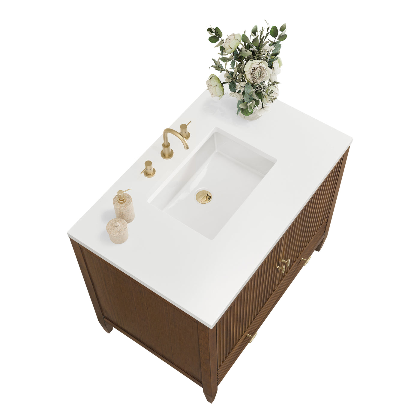 James Martin Myrrin 36" Single Bathroom Vanity, Mid-Century Walnut, view 21