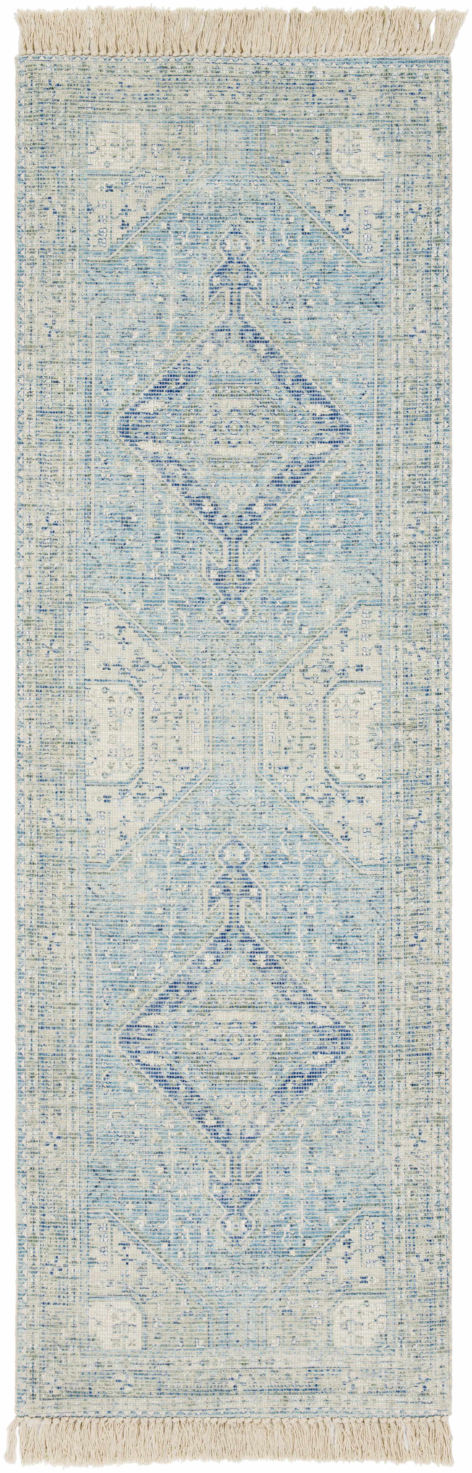 Byers Handmade Cotton-blend Aqua Rug by Boutique Rugs