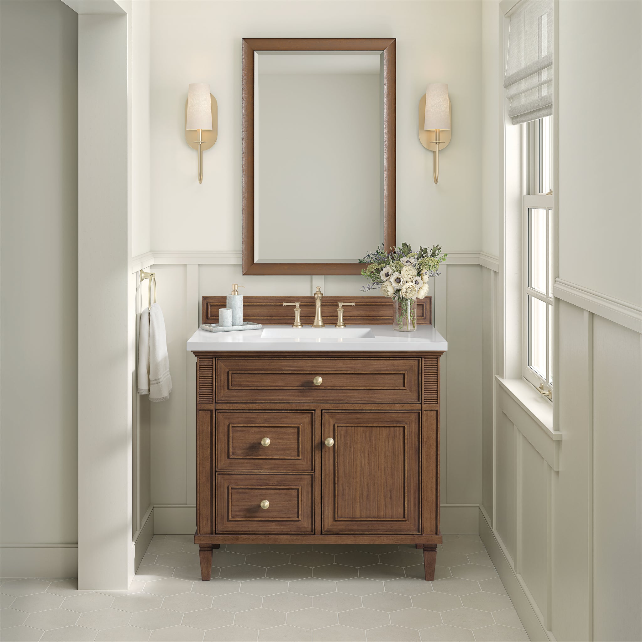 James Martin Lorelai 36" Single Bathroom Vanity, Mid-Century Walnut, view 34