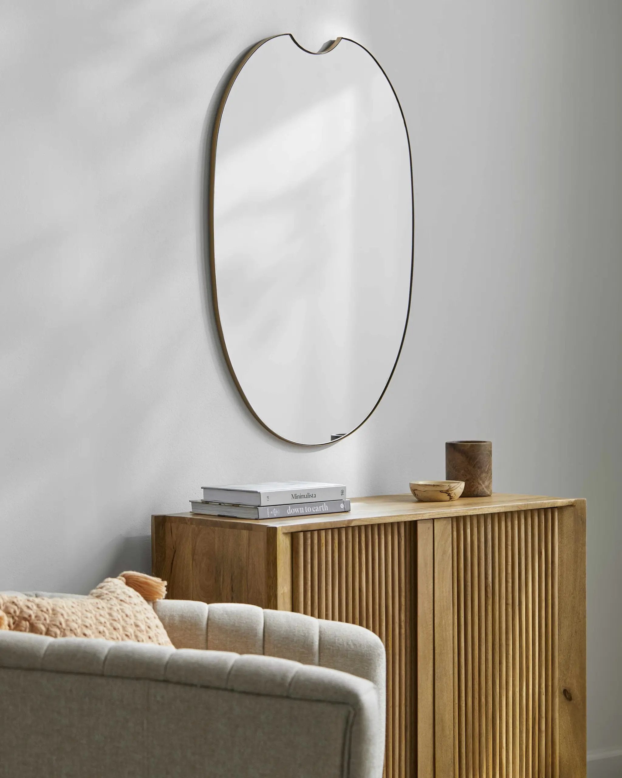 Escaudain Contemporary Gold Mirror - Clearance by Boutique Rugs