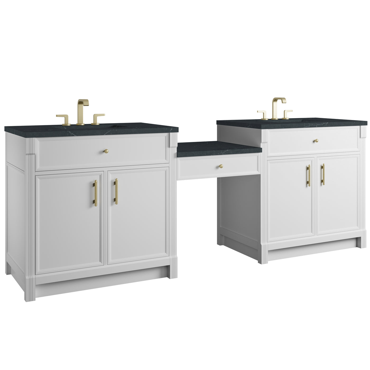 James Martin Bellshire 96" Double Bathroom Vanity, Bright White, view 30