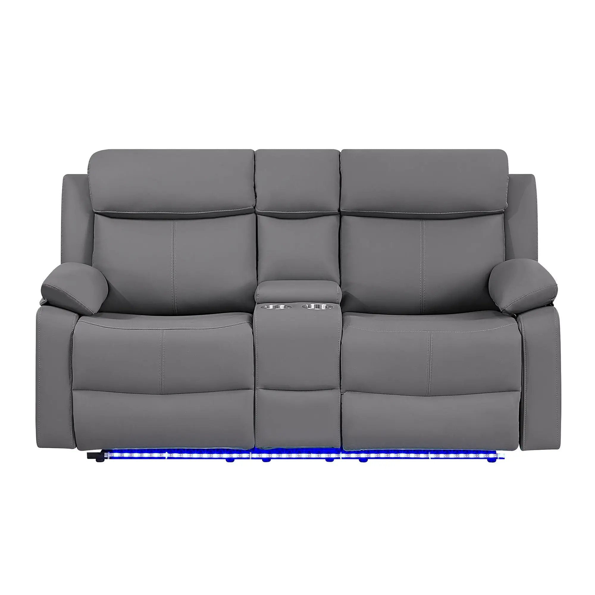 Blanche - Console Reclining Loveseat With LED Lights And Speakers by Unique Piece Furniture