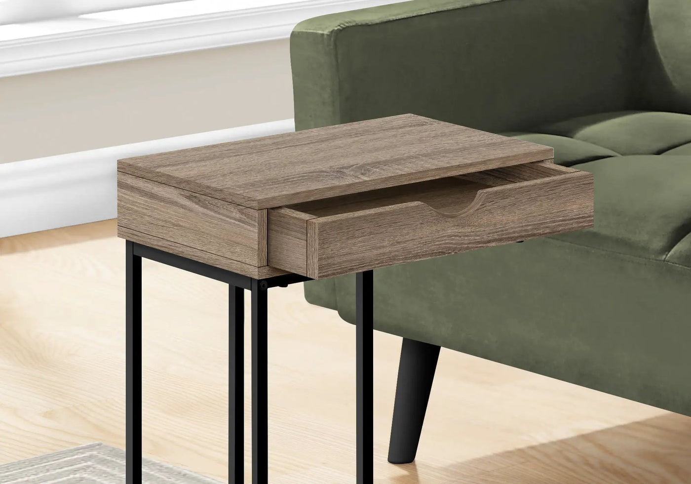 Accent Table, C-Shaped Contemporary & Modern Versatile Design by HouseOfZazla