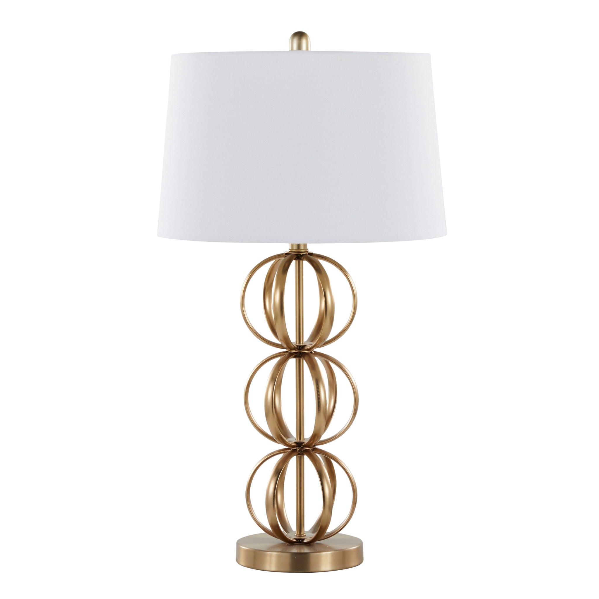 Linx - Contemporary Table Lamp (Set of 2) - Gold / White by HouseOfZazla