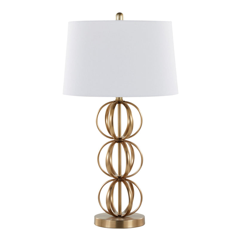 Linx - Contemporary Table Lamp (Set of 2) - Gold / White by HouseOfZazla