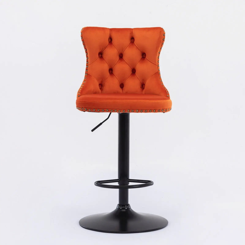 Swivel Barstools Adjusatble Seat Height, Modern Upholstered Bar Stools With Backs Comfortable Tufted For Home Pub And Kitchen Island (Set of 2) by HouseOfZazla