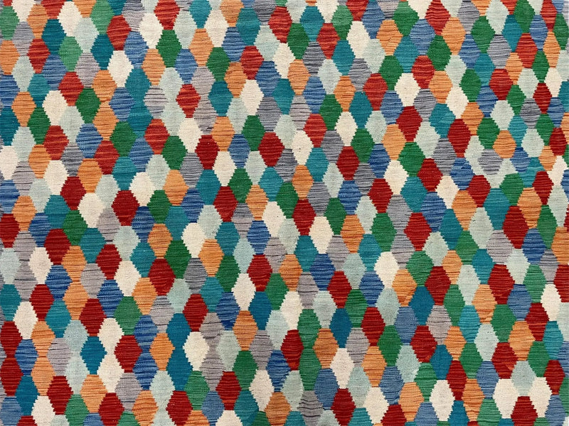 6.5 x 9.5 Colorful Chobi Kilim Rug 6 x 9 Multicolor Turkish Kilim Rug 7x10 Chobi Kilim Rug Playroom Rug Wool Kilim Rug 6x9 New Tribal Kilim by Jewel Rugs