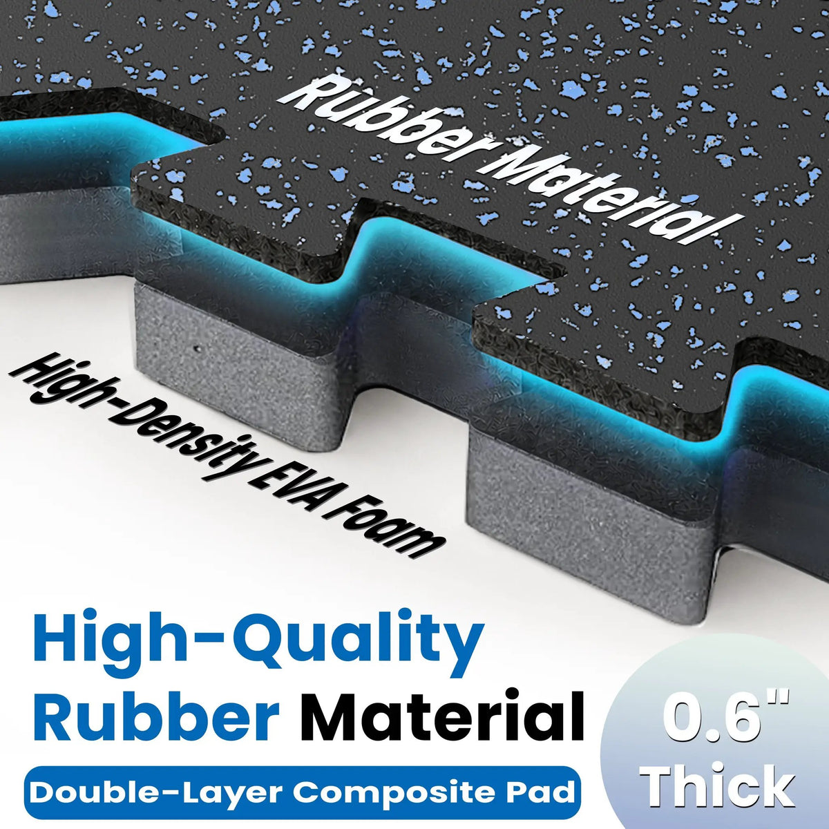 0.6 Inch Thick Gym Floor Mats by HouseOfZazla