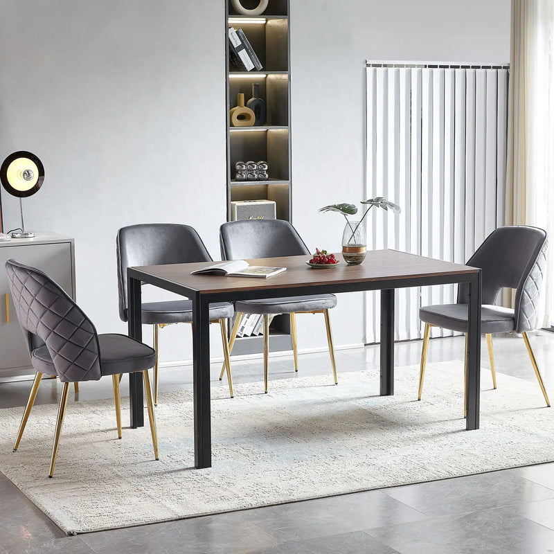 Dining Chairs With Metal Legs And Hollow Back Upholstered Dining Chairs by HouseOfZazla